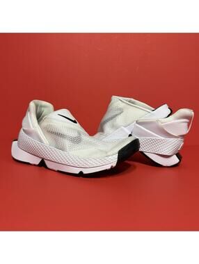 Nike Go FlyEase Easy On/Off Running Shoes White/Black DR5540-102 Sz 6.5 Comfort